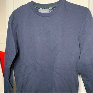 Denim & flower crewneck